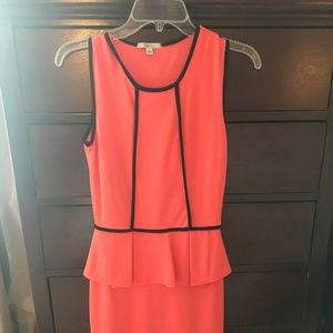 Coral Peplum Dress